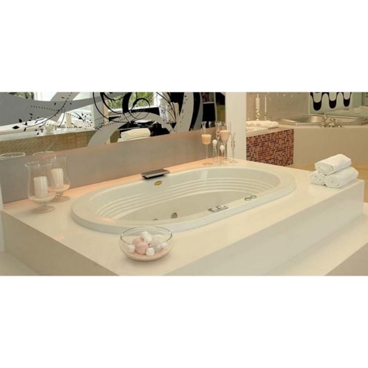 Banheira Acrílica Individual Europe Com Aquecedor Jacuzzi 184x112x56cm - Imagem principal - 2cdf00b8-9311-4f15-a7a7-35c7473a5e7b