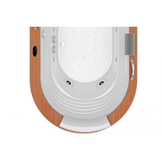 Banheira Acrílica Individual Europe Wood 184x112x56cm Com Aquecedor Jacuzzi - Imagem principal - 2aa82c06-2ee6-4e52-8bf3-78a7316b1279