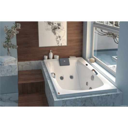 Banheira Acrílica Individual G4 Com Aquecedor Jacuzzi 170x80cm - Imagem principal - d969a058-31fe-4b3a-93a2-b209b7f1de32