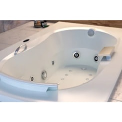 Banheira Acrílica Individual Marina 198x112x60cm Com Aquecedor Jacuzzi