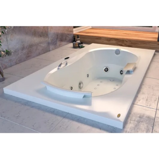 Banheira Acrílica Individual Marina 198x112x60cm Com Aquecedor Jacuzzi - Imagem principal - 165206b7-0f88-48fa-a434-76ff2d4d5ca7