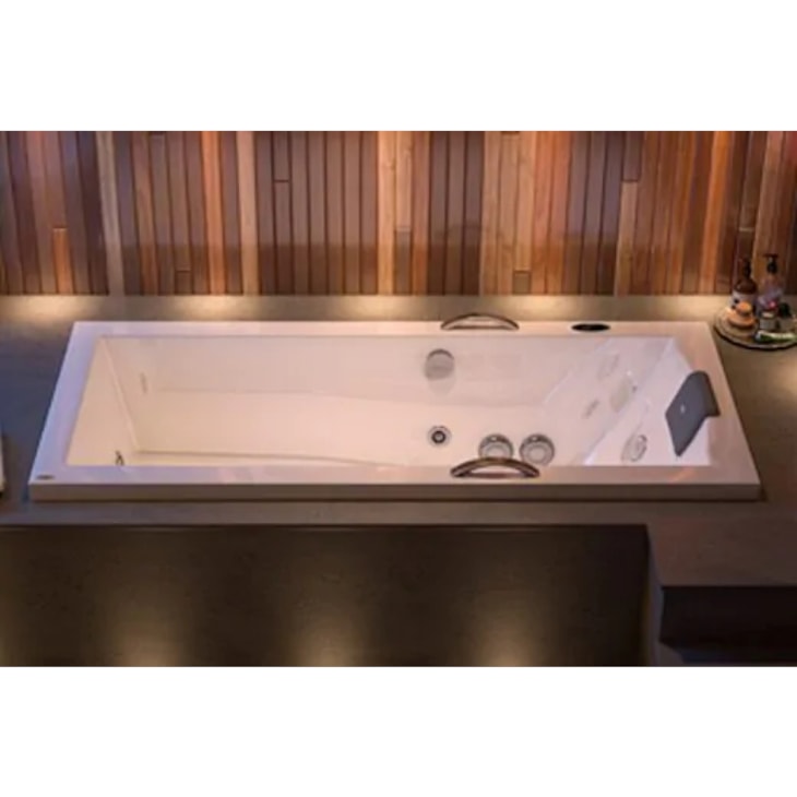 Banheira Acrílica Individual Pietá Com Aquecedor Jacuzzi 180x80x50cm