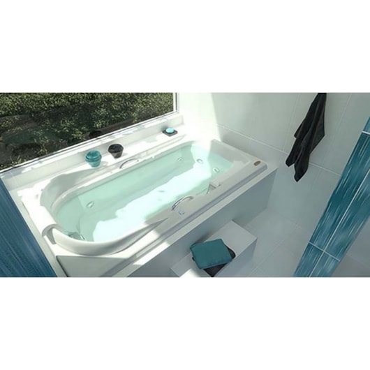 Banheira Acrílica Individual Regina G2 Com Aquecedor Jacuzzi 140x90x45cm - Imagem principal - 2fc69bf6-f7ec-45f3-8377-0a77bfcdecde