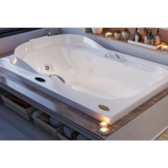 Banheira Acrílica Individual Regina G4 Com Aquecedor Jacuzzi 140x90x45cm