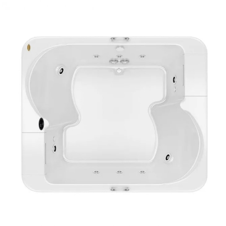 Banheira Acrílica Individual Thalis Wood 198x112x62cm Com Aquecedor Jacuzzi