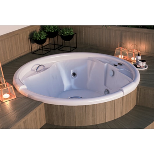 Banheira Acrílica Paola Com Aquecedor G4 2 Pessoas Jacuzzi 150x50cm - Imagem principal - 5c063c64-6176-4b42-a601-ae12aabefeeb