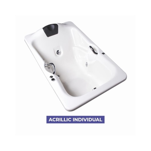 Banheira Acrillic Individual Standard 160x90cm Com Hidromassagem Ouro Fino - Imagem principal - af5e250e-5aa2-42fd-9ea1-a86a2dfbab6a