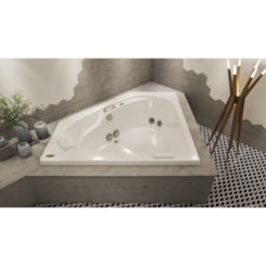 Banheira Bionda G2A P1 Com Aquecedor Jacuzzi 152x152cm