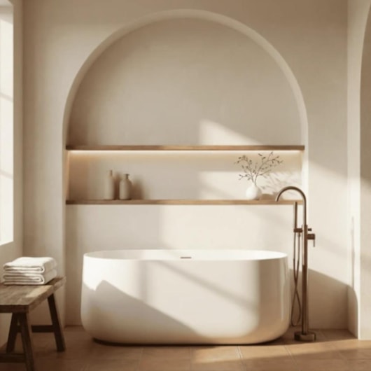 Banheira Camburi Glossy White 156x81x58cm Immersi - Imagem principal - 3ae4de27-13e9-4fbc-9e32-e4dfe182c21f