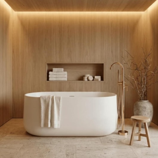 Banheira Camburi Matt White 156x81x58cm Immersi - Imagem principal - 837cbf8c-242c-4aa5-8aae-82ecfa9f437c