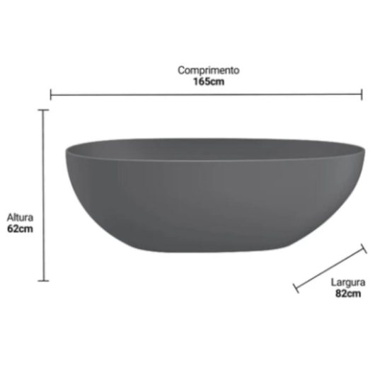 Banheira Campeche Deep Blue 165x82x62cm Immersi - Imagem principal - 7fa201bf-0025-467f-8924-a196b85232f1
