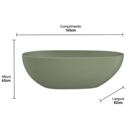 Banheira Campeche Fresh Green 165x82x62cm Immersi - Imagem principal - 1ce92e1a-d545-47b2-b2f9-34f6afb3647a