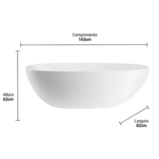Banheira Campeche Glossy White 165x82x62cm Immersi - Imagem principal - 1bad737f-167e-40a9-bed9-14de5448c32d