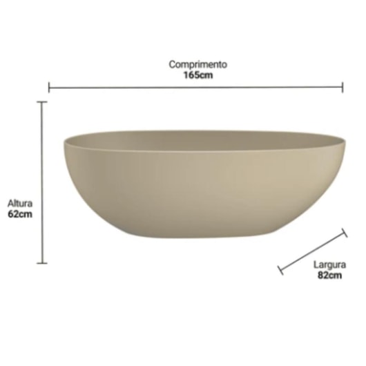Banheira Campeche Tan White 165x82x62cm Immersi - Imagem principal - a9446bc0-cb82-4a03-8f34-713aeac951ef