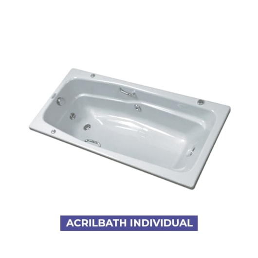 Banheira Com Hidromassagem Acrilbath Individual Standard Ourofino 1.55x0.79cm - Imagem principal - 11599f0d-304d-42ed-926b-d76aee4dfdb5