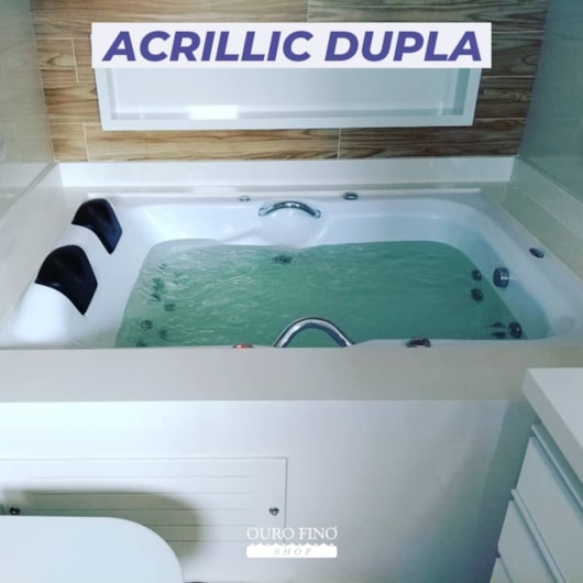 Banheira Com Hidromassagem Acrílica Dupla Ouro Fino 180x120cm - Imagem principal - fbf59d0b-ba38-4e6d-855f-fb86fa5b3b3c