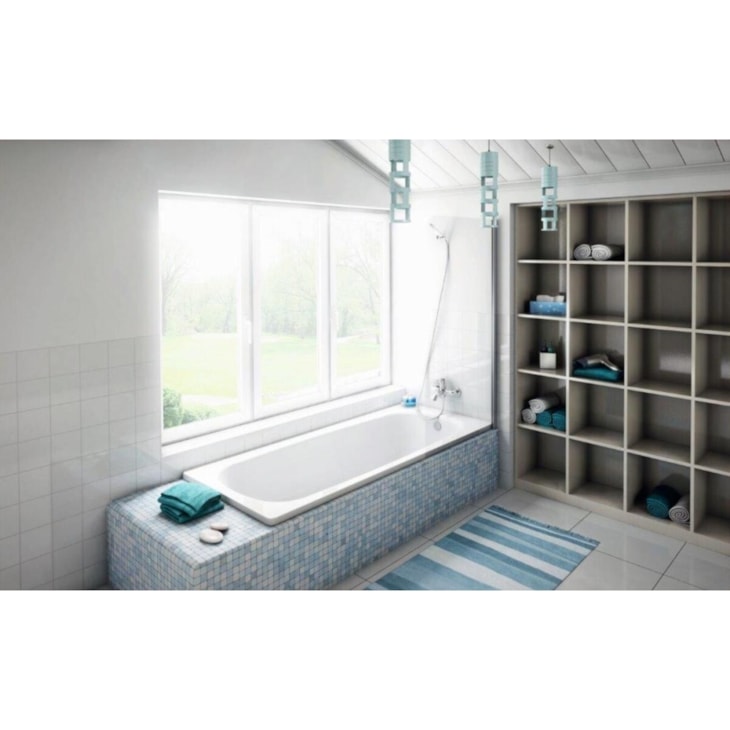 Banheira De Aço Esmaltado Sem Válvula Europa Branco Celite 140x70