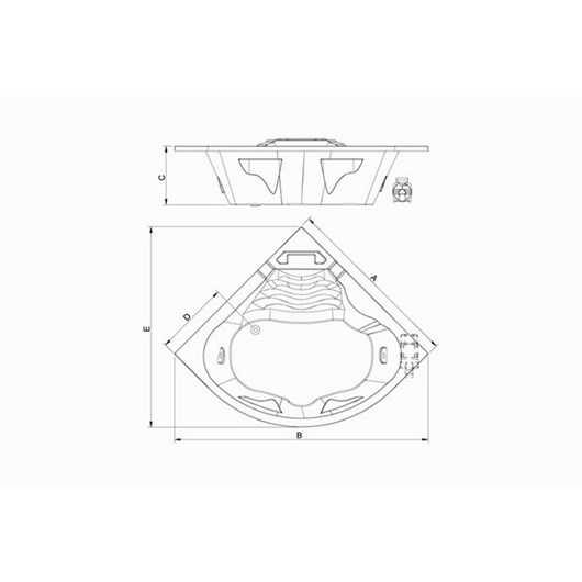 Banheira De Gel Coat Dupla Acabulco Gran Luxo 150x211cm Astra - Imagem principal - 2a02a1f6-1700-4db9-a520-bf57814cedc0