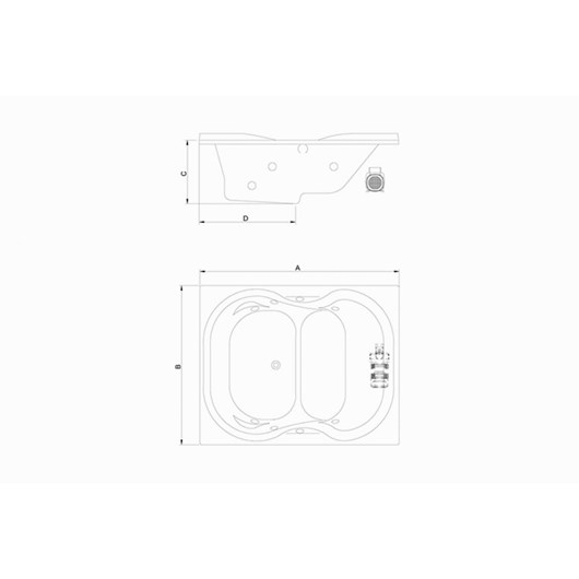 Banheira De Gel Coat Dupla Due Maggiore Accomodare Gran Luxo 150x120cm Com Aquecedor Astra - Imagem principal - eb730cd0-11d1-493d-be81-0aadb83b96f3