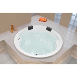 Banheira De Gel Coat Dupla Firenze Gran Luxo 140x45cm Com Aquecedor Astra