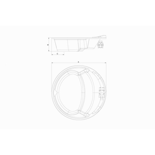 Banheira De Gel Coat Dupla Firenze Gran Luxo 180x45cm Com Aquecedor Astra - Imagem principal - f684e82b-2c0b-493a-bac4-57bbd580f797