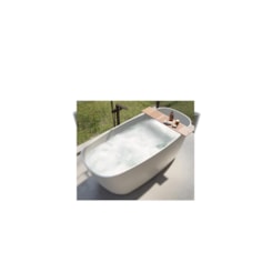 Banheira De Imersão Duramatt Amazônia Branco Fosco Acetinado Com Giroacqua Dourado Sabbia