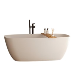 Banheira De Imersão Duramatt Amazônia Branco Fosco Acetinado Com Válvula Click Cor Especial Sabbia