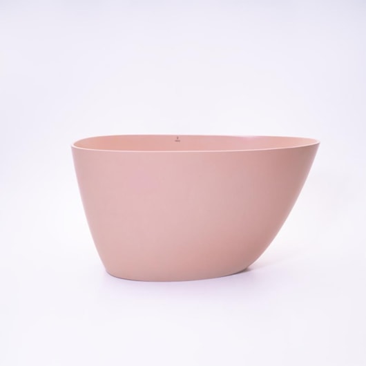 Banheira De Imersão Duramatt Angra Rustico Nude Com Giroacqua Lado Esquerdo Cor Especial Sabbia - Imagem principal - e179b9da-380c-45a0-be72-20aa40408b48