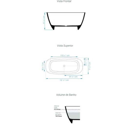 Banheira De Imersão Duramatt Bahia Branco Fosco Acetinado Com Sifão Externo Cor Especial Sabbia - Imagem principal - 1f7e9743-85c0-4e82-9011-ceddaa10ffde