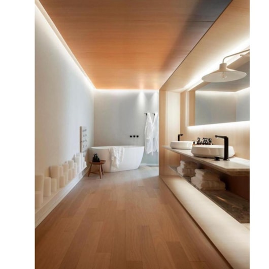 Banheira De Imersão Duramatt Bahia Branco Fosco Acetinado Com Sifão Externo Dourado Sabbia - Imagem principal - d9d47783-7b82-4971-b011-1e3e999591f3