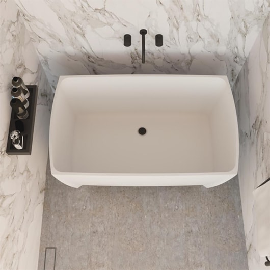 Banheira De Imersão Duramatt Brasília Branco Fosco Acetinado Com Válvula Click Cor Especial Sabbia - Imagem principal - 86b6fc86-724d-4ebf-b282-2a4a709c1a7e