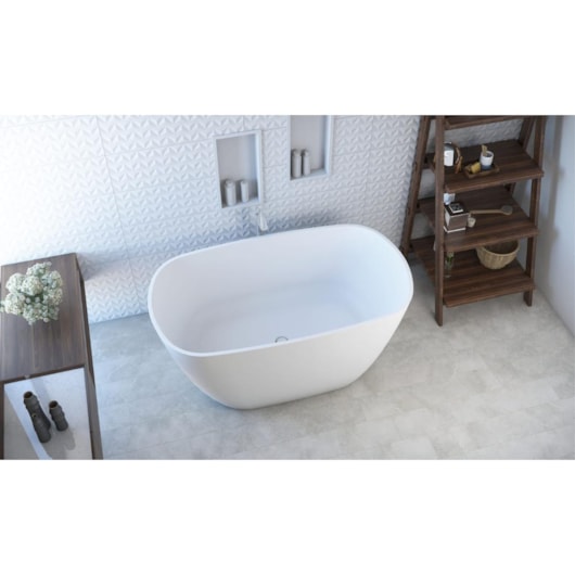 Banheira De Imersão Duramatt Olinda Branco Fosco Acetinado Com Válvula Click Preto Fosco Sabbia - Imagem principal - c44e69bf-85fb-498e-8c1c-a07eb52f6a49