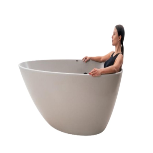 Banheira De Imersão Duraquartz Cinza Lunar Com Giroacqua Cor Especial Sabbia - Imagem principal - bd136a6a-5c1d-4b84-a4cc-dd14e10cfebd