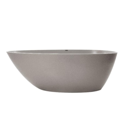 Banheira De Imersão Duraquartz Cinza Lunar Com Giroacqua Lado Esquerdo Cromado Sabbia - Imagem principal - 80522908-9a1c-42d0-9a39-c99d72395965