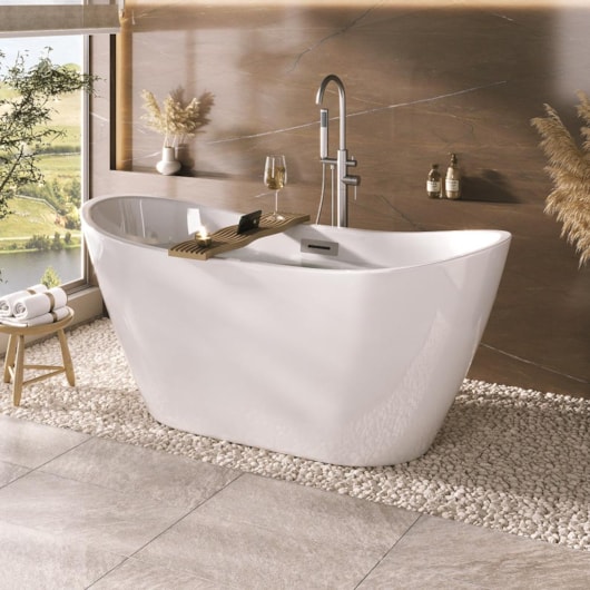 Banheira De Imersão Mavie Branca Gel Coat Ouro Fino - Imagem principal - a660862f-3a67-4b38-ac65-5fdec26ea54e