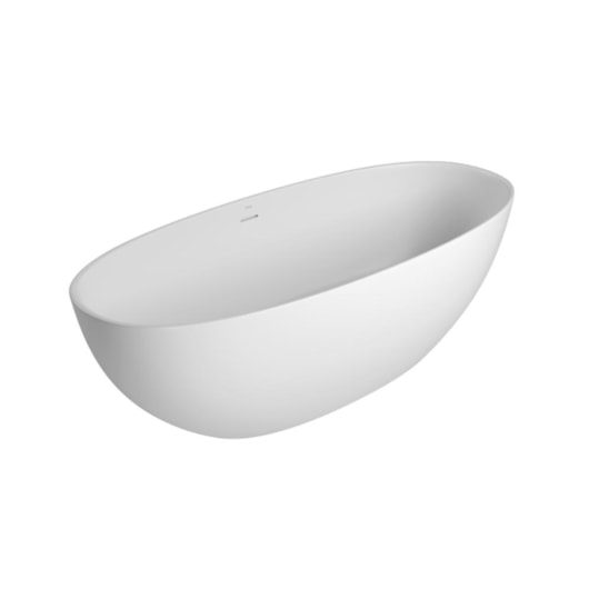 Banheira de Piso Oval Velluto Branco Fosco 170cm - Imagem principal - 24a29c71-ed7e-42b6-92dc-5e30736a9727