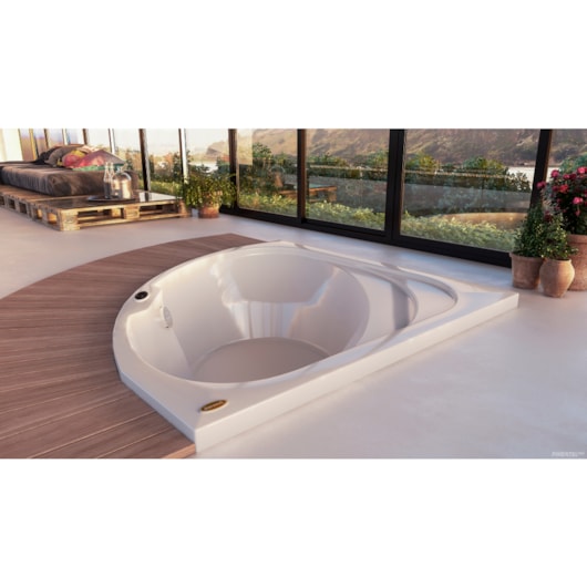 Banheira Dharma Com Aquecedor Jacuzzi 135x135cm - Imagem principal - 05488ab5-11a4-4696-9956-a8241ea695e8