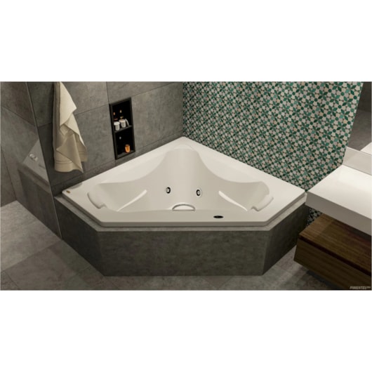 Banheira Dupla Ápia Com Aquecedor G4 P1 Jacuzzi 152x152x54cm - Imagem principal - 9fe30c85-07fa-4555-ba89-977c06e65980