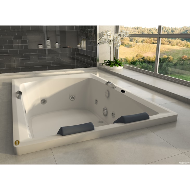 Banheira Dupla Com Aquecedor P1 Carina G4 Jacuzzi 170x110  