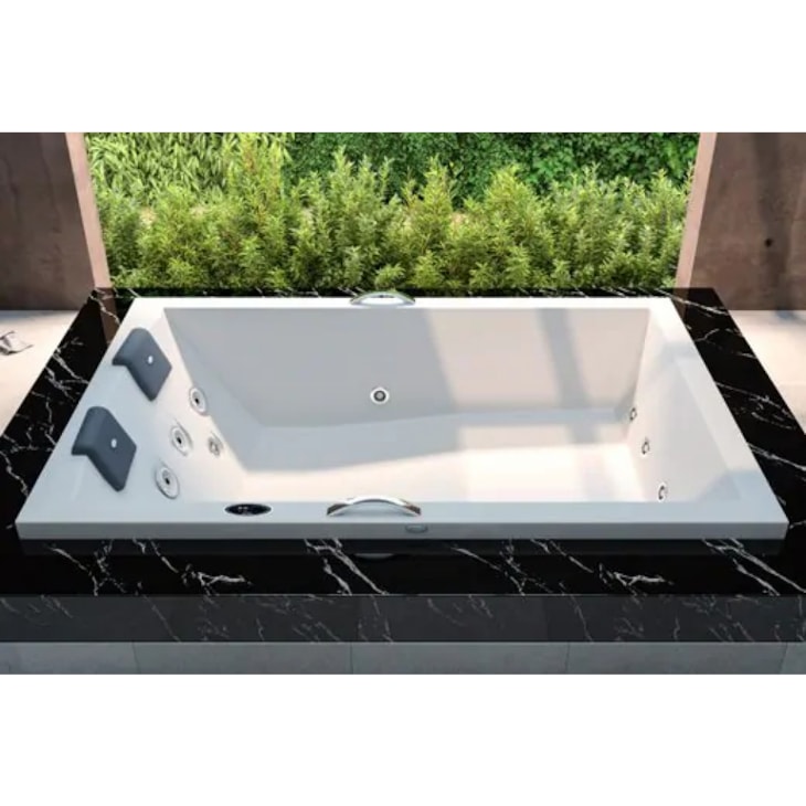 Banheira Dupla Pieta Com Aquecedor Jacuzzi 180x120x50cm