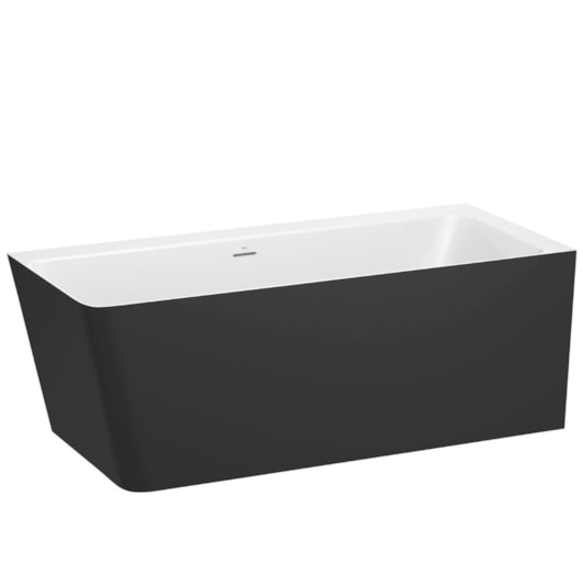 Banheira Freestanding Ona Lado Direito Matte Black Roca 160x70cm - Imagem principal - 0e5fc948-63a1-4fdf-9828-0cd0e9827f33