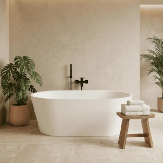 Banheira Gamboa 2 Matt White 159,5x75x59cm Immersi - Imagem principal - 6b27c4f1-b0e6-4e45-a544-b6e81c72f0f2