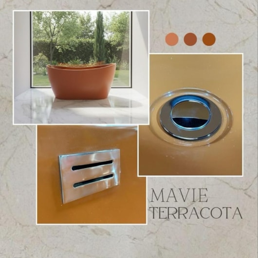 Banheira Imersão Mavie Terracota Gel Coat Ouro Fino - Imagem principal - 5cc25f1f-06b8-42d0-86dc-4f81153a5316