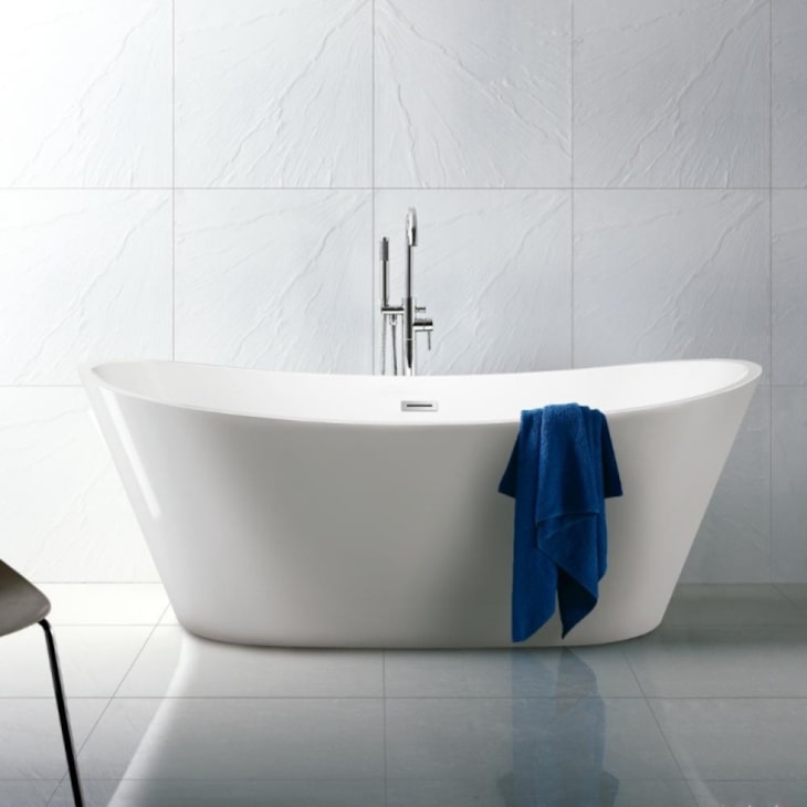 Banheira Moderna Porto Belo Glossy White Immersi 240L 170x81x68cm