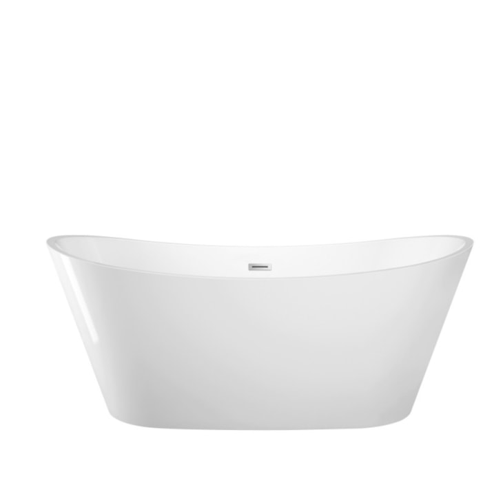 Banheira Moderna Porto Belo Glossy White Immersi 240L 170x81x68cm