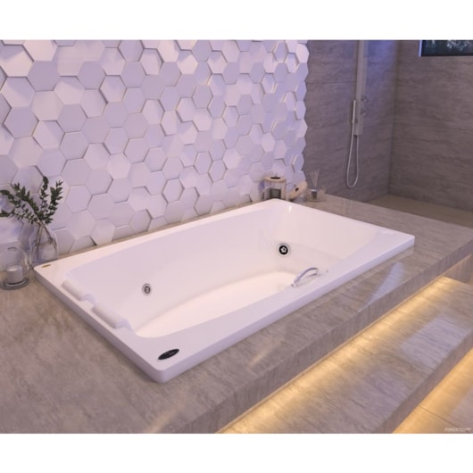 Banheira Mysia G1 Dupla Com Apoio de cabeça Jacuzzi 183x110x41cm - Imagem principal - f684701d-72bf-478d-a429-9793c166b731