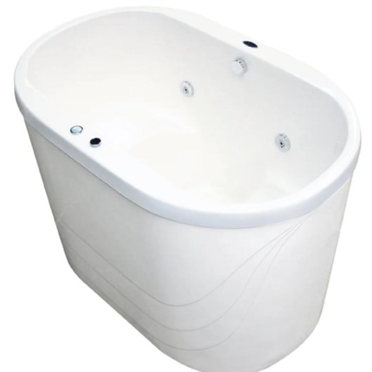 Banheira Ofurô Com Hidromassagem E Aquecedor Casa Inteligente Heatiro Dupla 140 Aquecimento Top Line Ouro Fino - Imagem principal - 2f422177-d775-4cc4-843a-eea327de227d