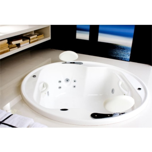 Banheira Redonda Lunacril Topline 150x50cm Com Hidromassagem Ouro Fino - Imagem principal - efda06ec-6d54-4ab5-8115-a3e3de9e0e7a