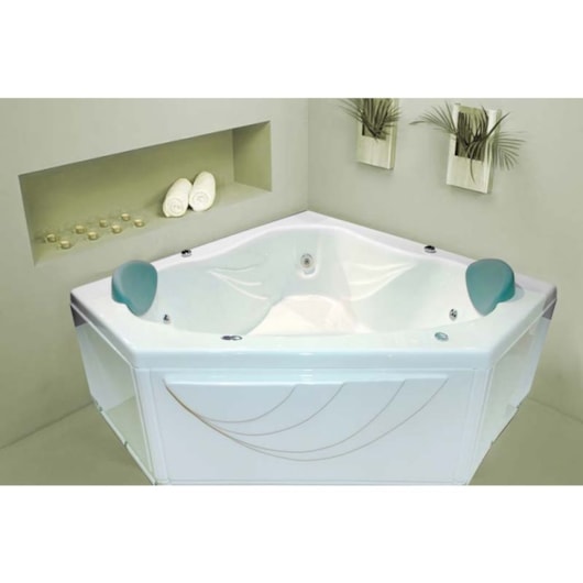 Banheira Semioval Acrilnew Standard 176x95cm Com Hidromassagem Ouro Fino - Imagem principal - 8396614d-ebab-4ebc-b67b-1c4e021ce068