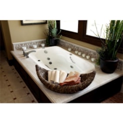 Banheira Softcrill Premium 120x80cm Com Hidromassagem Ouro Fino